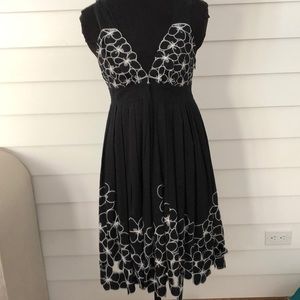 Catherine Malandrino Black Flower Cut-out sundress
